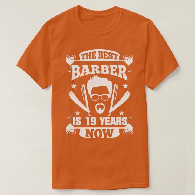 Camiseta 19.ª Barbería Presente de Cumpleaños 19 Años (Diseño del anverso)