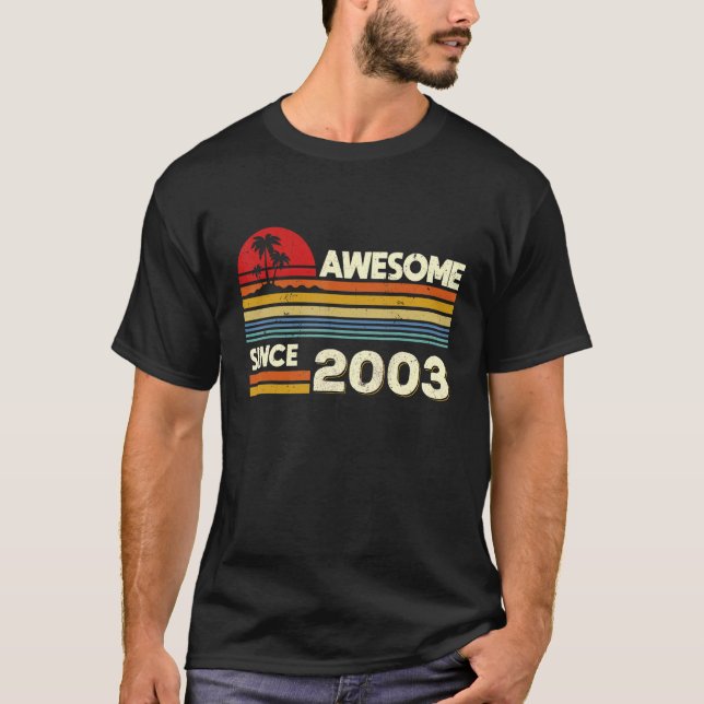 Camiseta 19.º cumpleaños increíble desde 2003 (Anverso)