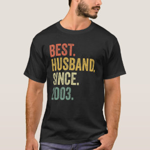 Camiseta 19° Aniversario Boda De Su Mejor Marido Desde