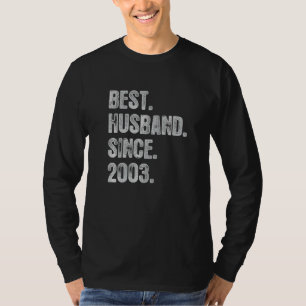 Camiseta 19° Aniversario Boda De Su Mejor Marido Desde