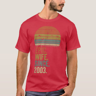Camiseta 19° Aniversario de la Boda Mujeres, esposas épicas