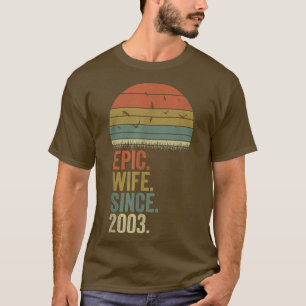 Camiseta 19° Aniversario de la Boda Mujeres, esposas épicas