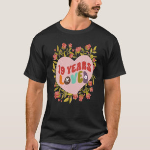Camiseta 19 años amadas celebración de cumpleaños de mujere