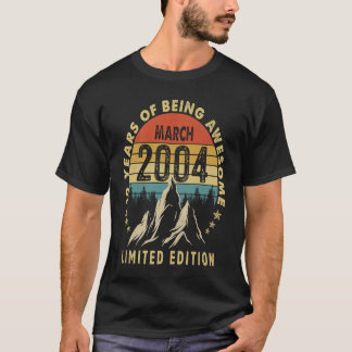 Camiseta 19 años de edad increíble desde marzo de 2004 19º