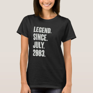 Camiseta 19 años de edad Leyenda de cumpleaños número 19 de