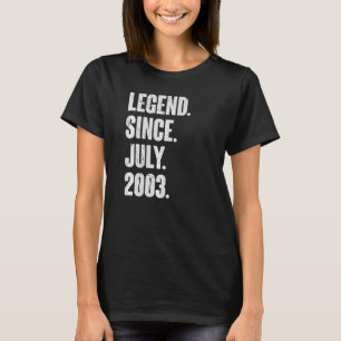 Camiseta 19 años de edad Leyenda de cumpleaños número 19 de