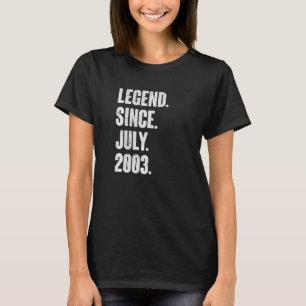 Camiseta 19 años de edad Leyenda de cumpleaños número 19 de
