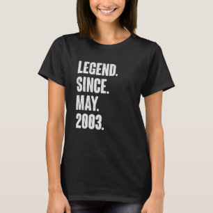Camiseta 19 años de edad Leyenda de cumpleaños número 19 de
