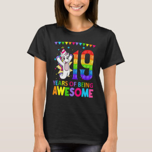 Camiseta 19 Años De Ser Un Increíble Nacimiento Colorido De