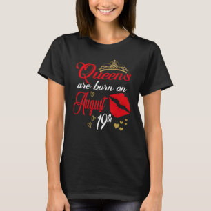 Camiseta 19 de agosto Chica de cumpleaños Leo Astrology Wom