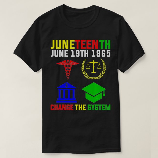 Camiseta 19 De Junio Cambiar El Sistema (Diseño del anverso)