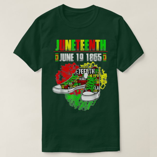 Camiseta 19 de junio de 1865: 19 de junio, negros afroameri (Diseño del anverso)