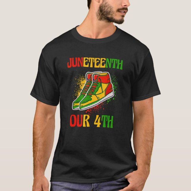 Camiseta 19 de junio de 1865 Índice afroamericano negro (Anverso)
