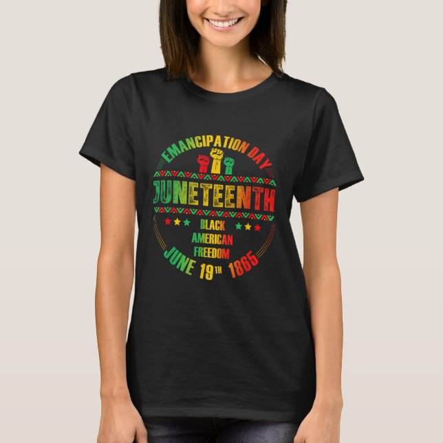 Camiseta 19 de junio Día de la Emancipación Negro 19 de jun (Anverso)
