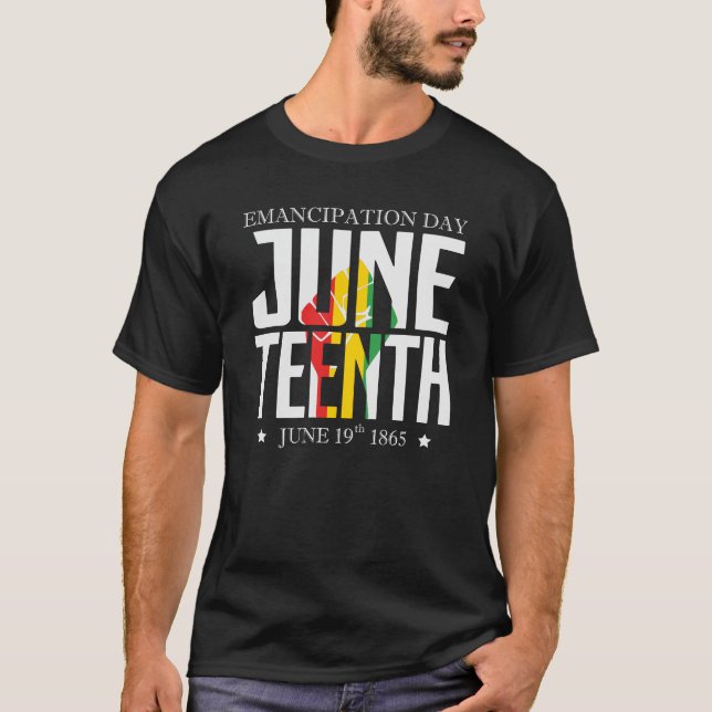Camiseta 19 de junio | Día de la Emancipación | Verde negro (Anverso)