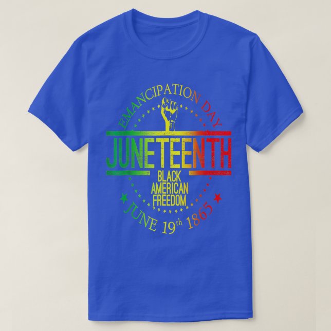 Camiseta 19 de junio Historia Negra 19 Afroamericano (Diseño del anverso)