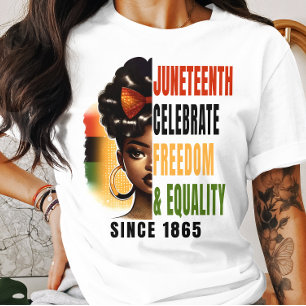 Camiseta 19 de junio Libertad e Igualdad - Afroamericano