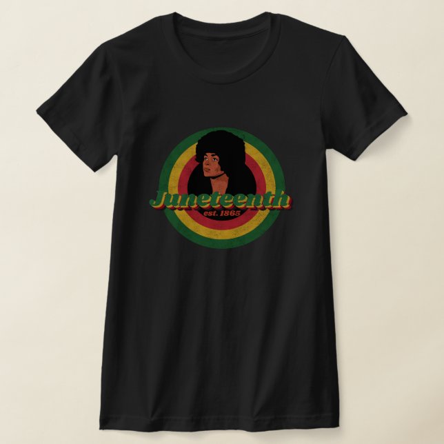 Camiseta 19 de junio | Pelo Afro | Retro | (Distribución)