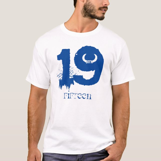 Camiseta 19 QUINCE Bull de las maderas (Anverso)