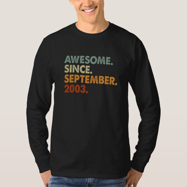 Camiseta 19 Years Old Awesome Since September 2003 19th Bir (Anverso)