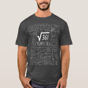 Camiseta 19th Birthday Graphic Square Root of 361 19 Old