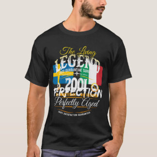 Camiseta 19Th Birthday The Legend Since 2001 Quarantine Sur