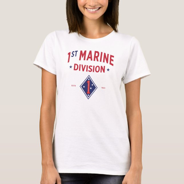 Camiseta 1.ª División Marina - Mujeres Militares de los Est (Anverso)