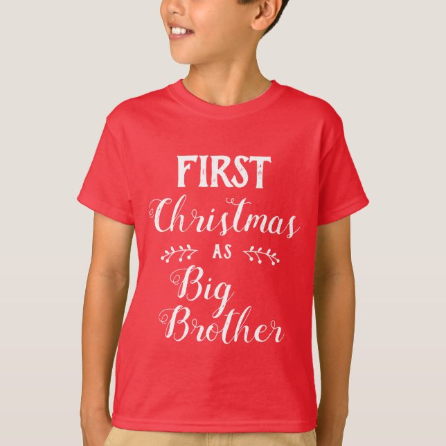 Camiseta 1.ª familia de Navidades del hermano mayor que con (Anverso)