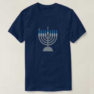 Camiseta 1.ª noche del Purpurina de Hanukkah