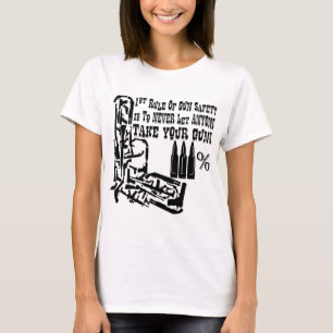 Camiseta 1.ª Regla De La Seguridad De Las Armas Nunca Deja 