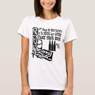 Camiseta 1.ª Regla De La Seguridad De Las Armas Nunca Deja