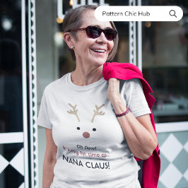 Camiseta 1.ª Vez, Nana Claus Navidades de la familia blanca