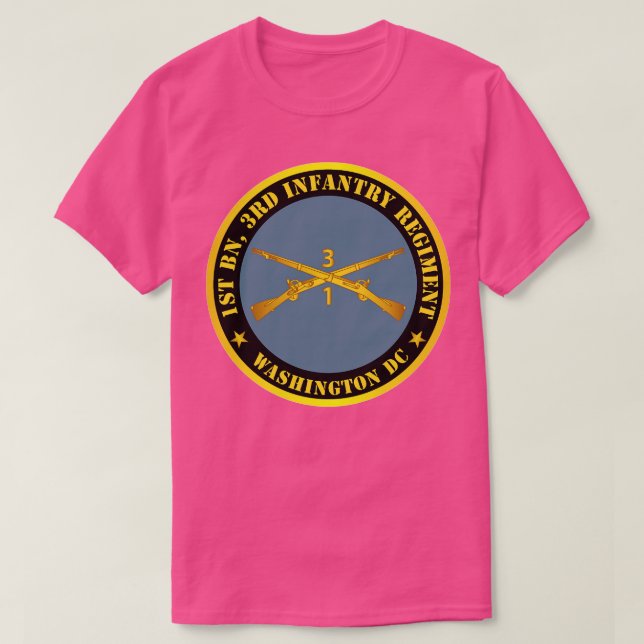Camiseta 1.ᵉʳ 3 Regimiento de Infantería Washington DC con  (Diseño del anverso)