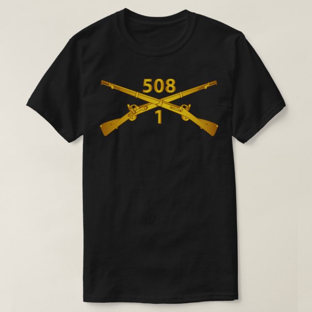Camiseta 1.ᵉʳ 508ª Rama de Regimiento de Infantería con Txt (Diseño del anverso)