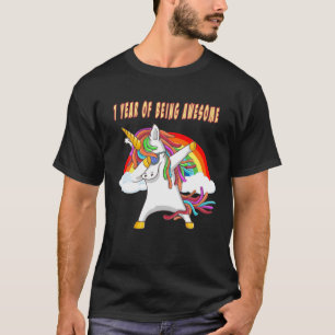 Camiseta 1.ᵉʳ Alucinante Dabbing Unicornio
