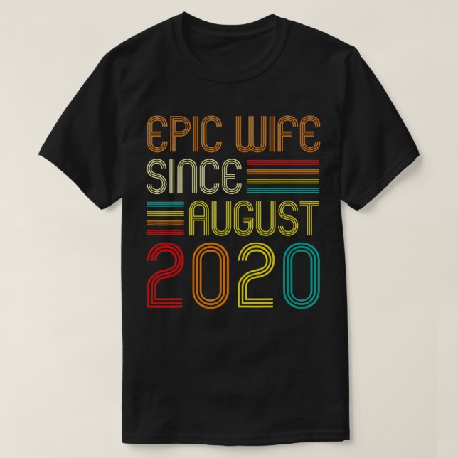 Camiseta 1.ᵉʳ Aniversario Boda 1 años de esposa épica desde (Diseño del anverso)
