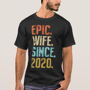 Camiseta 1.ᵉʳ Aniversario Boda De Su Mejor Esposa Épica Sin