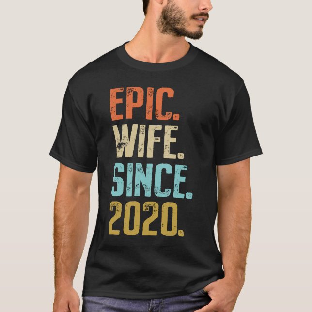 Camiseta 1.ᵉʳ Aniversario Boda De Su Mejor Esposa Épica Sin (Anverso)