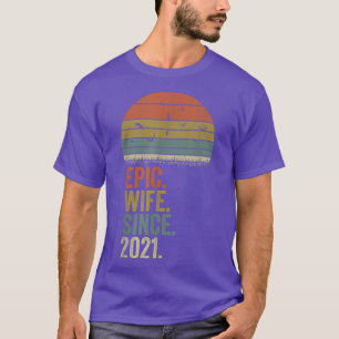 Camiseta 1.ᵉʳ Aniversario Boda Mujeres, esposas épicas desd