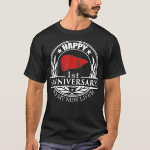 Camiseta 1.ᵉʳ Aniversario del regalo del receptor del trasp