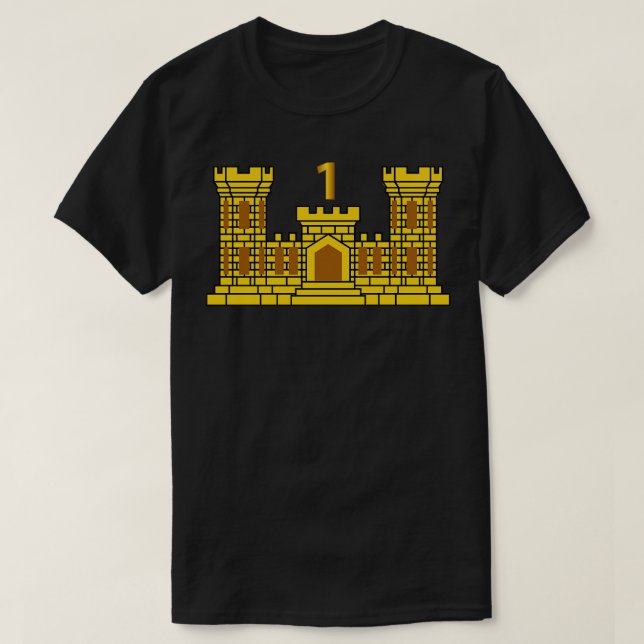 Camiseta 1.ᵉʳ Batallón Ingeniero con Número Dos Txt (Diseño del anverso)