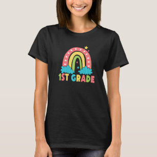 Camiseta 1.ᵉʳ Chica arcoiris profesora Hola primer grado