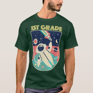 Camiseta 1.ᵉʳ Chica de cumpleaños Tee Astronaut First Gr