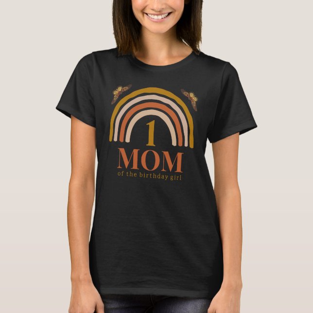 Camiseta 1.ᵉʳ cumpleaños de la mamá chica personalizada (Anverso)