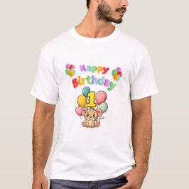 Camiseta 1.ᵉʳ cumpleaños de los niños ratones de ratón
