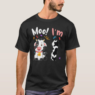 Camiseta 1.ᵉʳ cumpleaños Moo, soy 1 animal de granja de