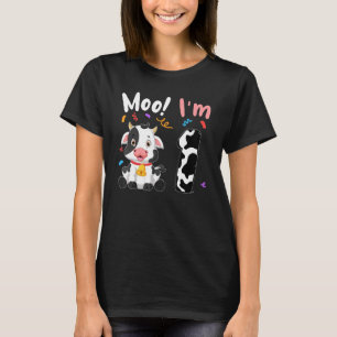 Camiseta 1.ᵉʳ cumpleaños Moo, soy 1 cría animal de vaca Bar