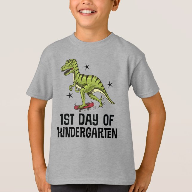 Camiseta 1.ᵉʳ Día de la Dinosauria de los jardines de infan (Anverso)