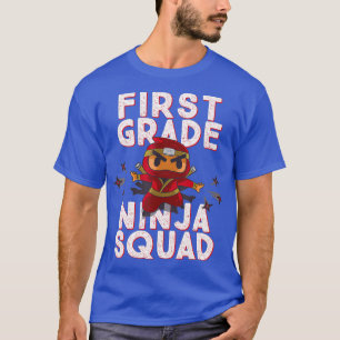 Camiseta 1.ᵉʳ Día De La Escuela Primer Grado NINJA SQUAD Gr