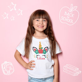 Camiseta 1.ᵉʳ Día escolar de Unicornio